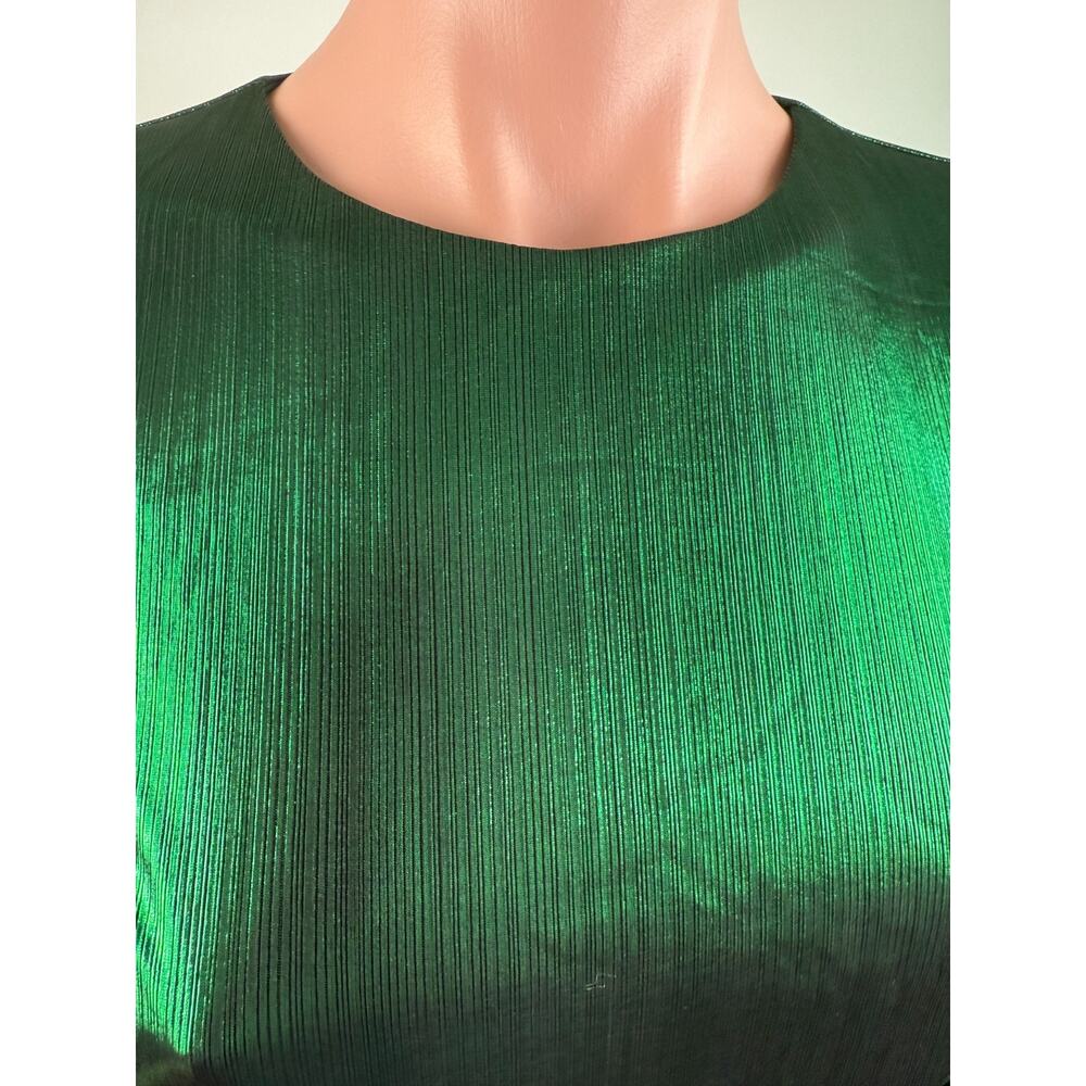 Tuckernuck Pomander Place Emerald Crinkle Lurex Lillith Green Dress  Size S - Picture 9 of 15